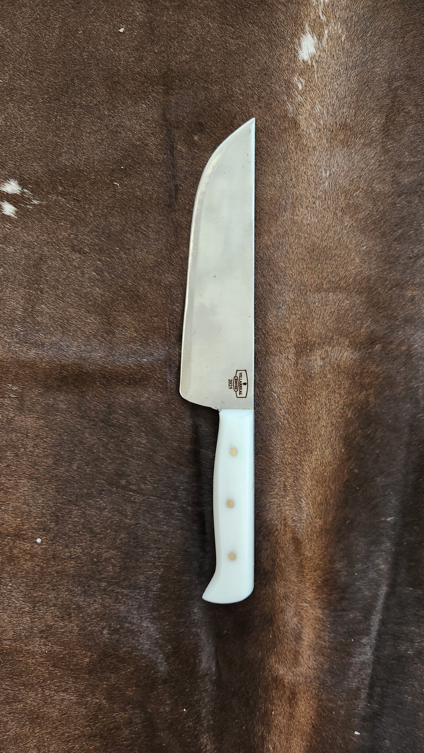 8in kitchen knife white handle