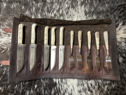 5 Person VK Dinning Set Bull Hide Roll