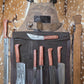 Aged Leather Apron Mesquite Set w/ Skinner and Machete