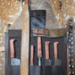 Aged Leather Apron Mesquite Set w/ Skinner and Machete