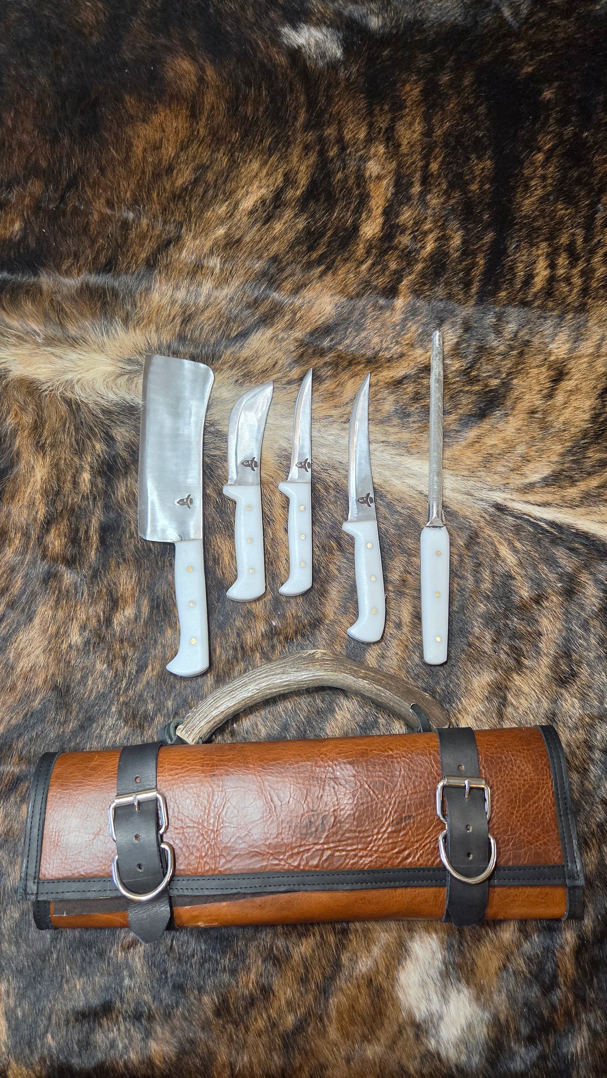 Meat Processing Set w/ White Handles